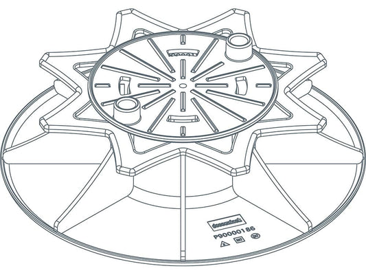 Twinson Höhenverstellbarer Drehfuß, 55 - 95 mm