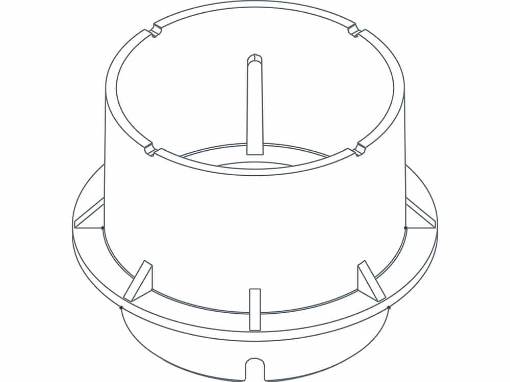 Twinson Adapter Drehfuß für Aufbauhöhen von 95 - 215 mm