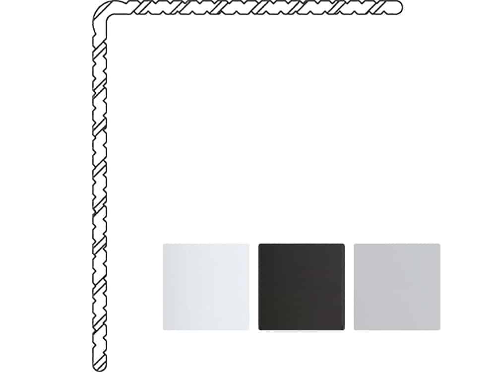 Twinson Alu Rand-/Abschlussprofil, 50 x 42 mm, 3 Farben