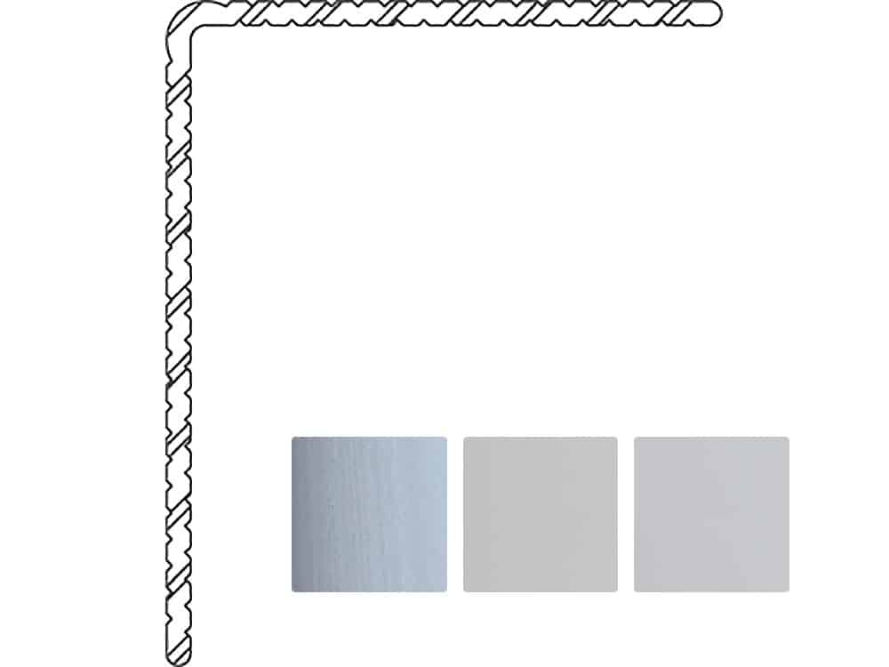 Twinson Alu Rand-/Abschlussprofil, 50 x 42 mm, 3 Farben