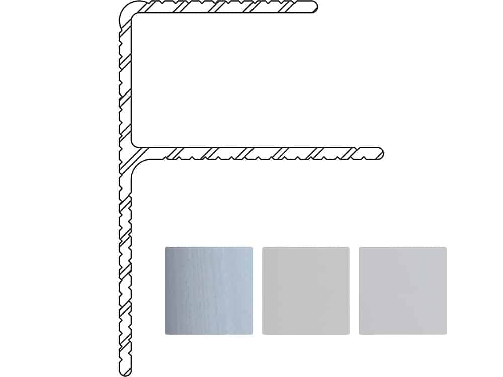 Twinson Alu Rand-/Abschlussprofil, 57 x 30 mm, 3 Farben