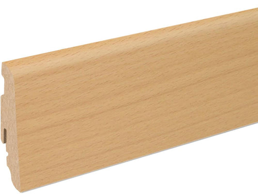 Sockelleiste SU060L MD furniert 19 x 58 mm Buche Ton 0 FRBU071 lackiert, 240 cm