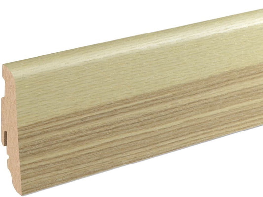 Sockelleiste SU060L MD furniert 19 x 58 mm Esche Olive FLES080 lackiert, 240 cm