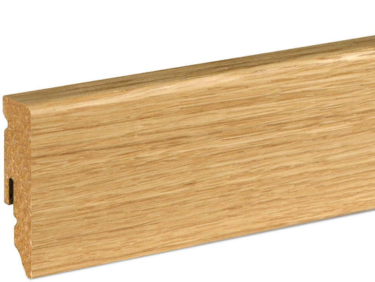 Sockelleiste SU062L MD furniert 15 x 58 mm Eiche FREI071 lackiert, 240 cm