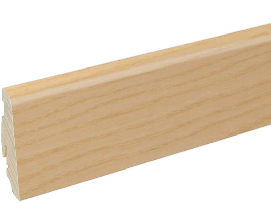 Sockelleiste SU060L MD furniert 19 x 58 mm Esche Braunkern FLES095 lackiert, 240 cm