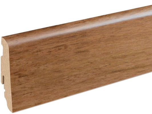 Sockelleiste SU060L MD furniert 19 x 58 mm Merbau/Jatoba FDME001 lackiert, 240 cm