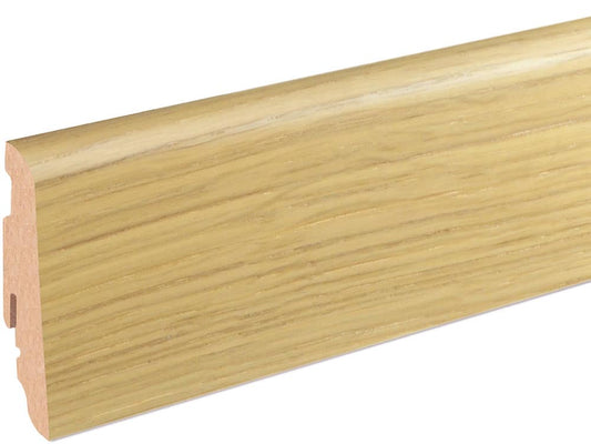 Sockelleiste SU060L MD furniert 19 x 58 mm Eiche Kaschmir FLEI267 lackiert, 240 cm