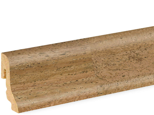 Sockelleiste SU018L MD furniert 18,5 x 38,5 mm Kork natur 1666 lackiert FRKO005, 240 cm