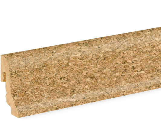 Sockelleiste SU018L MD furniert 18,5 x 38,5 mm Kork fein 1146 lackiert FRKO001, 240 cm