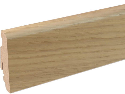 Sockelleiste SU060L MD furniert 19 x 58 mm Eiche limed FLEI162 lackiert, 240 cm