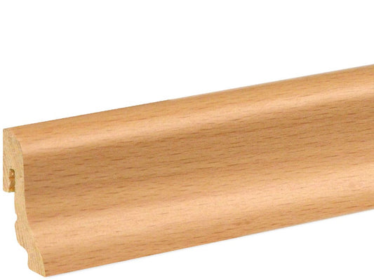 Sockelleiste SU018L FA furniert 18,5 x 38,5 mm Buche w. RAL9010 FRBU071 lackiert, 250 cm