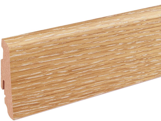 Sockelleiste SU060L MD furniert 19 x 58 mm Oak FLEI128 lackiert, 240 cm