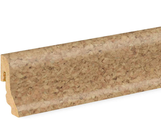 Sockelleiste SU018L FA furniert 18,5 x 38,5 mm Kork fein FRKO001 lackiert, 250 cm