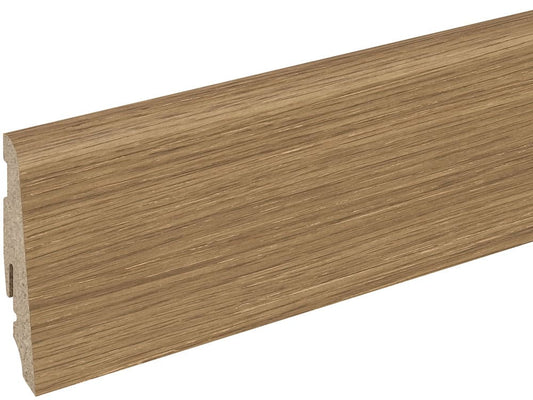 Sockelleiste SU060L MD furniert 19 x 58 mm Eiche lichtweiß FLEI271 lackiert, 240 cm