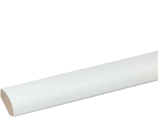 Viertelrundstab 14 x 14 mm Buche Weiß lackiert, 240 cm