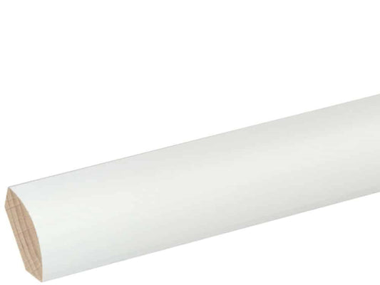 Viertelrundstab 22 x 22 mm Buche Weiß lackiert, 240 cm