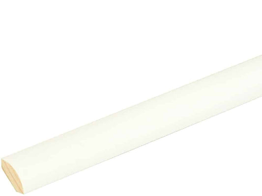 Viertelrundstab L0184, RAL9010 14 x 14 mm Fichte/Kiefer weiß lackiert, 240 cm