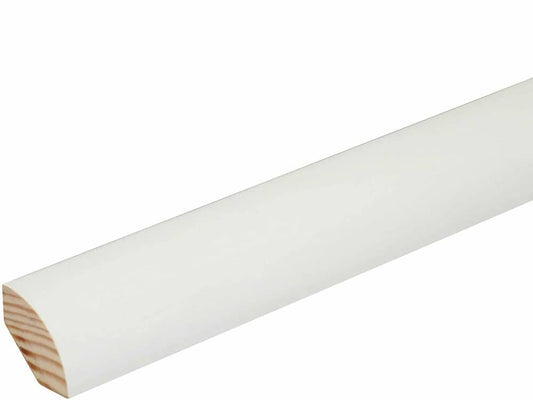 Viertelrundstab L0186, RAL9010 22 x 22 mm Fichte/Kiefer weiß lackiert, 240 cm