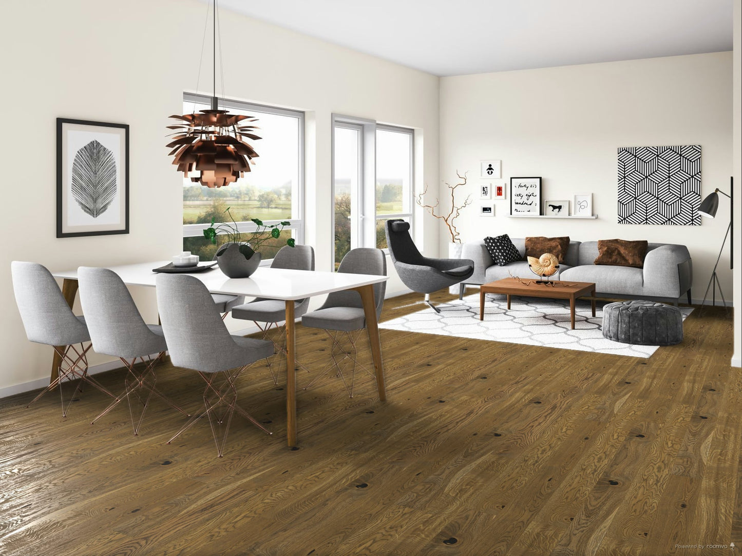 Bauwerk Casapark 139, Landhausdiele, Eiche 45 schwarz gekalkt