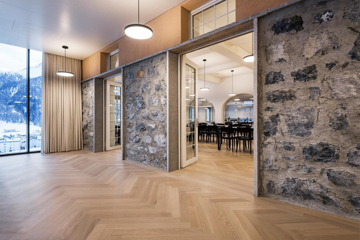 Bauwerk Cleverpark, Langstab, Eiche | Crema 14 gebürstet, B-Protect