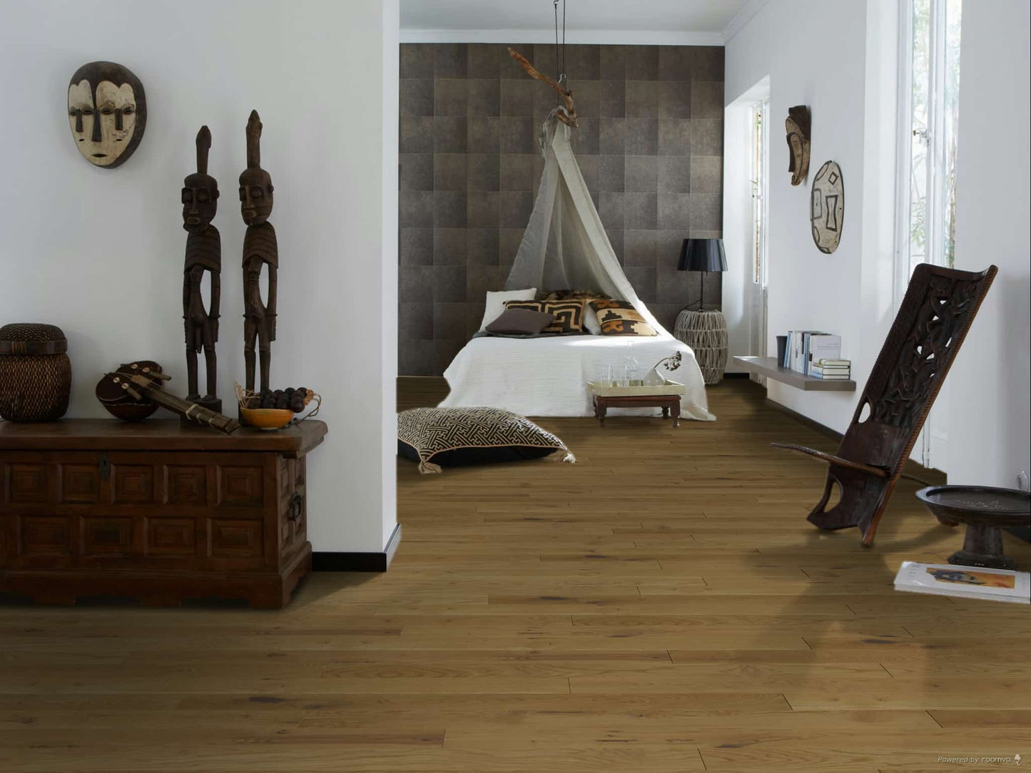 Bauwerk Studiopark, Landhausdiele, Eiche 46 tief gebürstet, naturgeölt