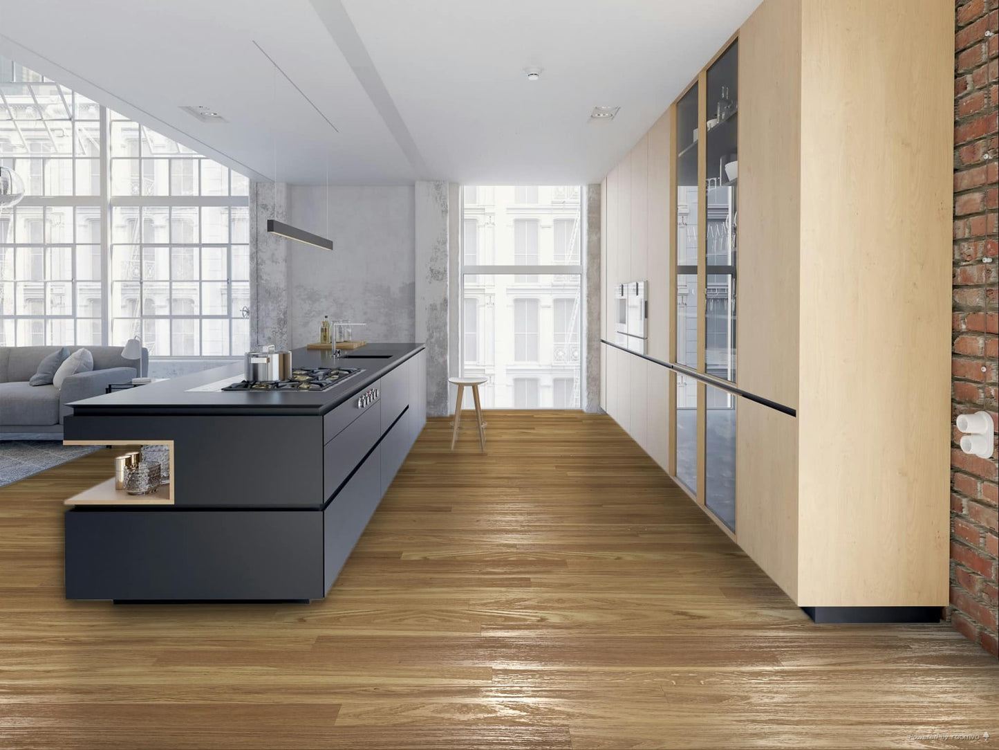Bauwerk Triopark, Mehrstab, Eiche 15 naturgeölt