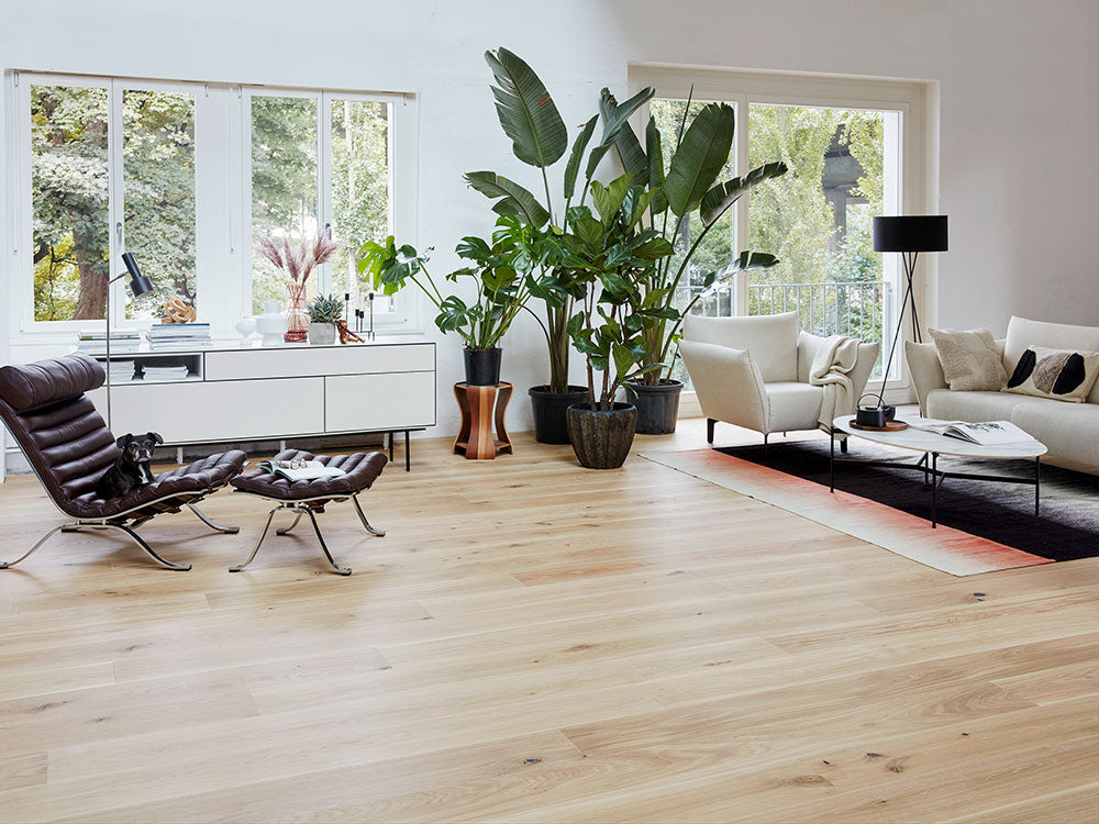 Bauwerk Casapark 209, Landhausdiele, Eiche | Farina 45 gebürstet, naturgeölt