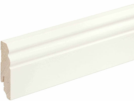 Sockelleiste profiliert L0073L, RAL9010 18 x 70 mm Fichte/Kiefer weiß lackiert, 240 cm