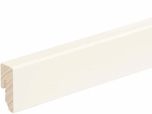Sockelleiste eckig L0152L, RAL9010 16 x 40 mm Fichte/Kiefer weiß lackiert, 240 cm