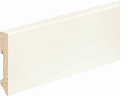 Sockelleiste eckig L0157L, RAL9010 18 x 96 mm Fichte/Kiefer weiß lackiert, 240 cm