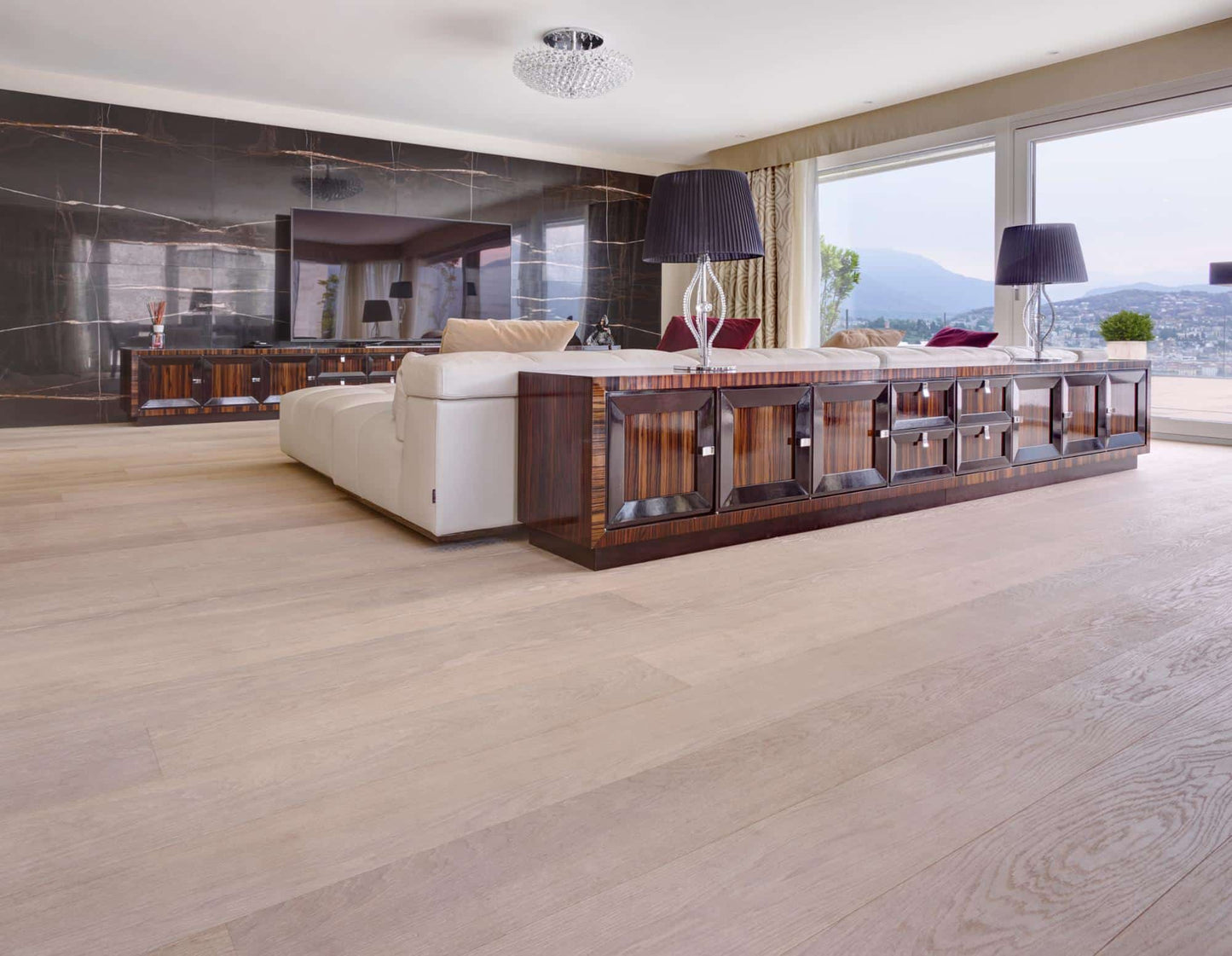 Bauwerk Villapark, Landhausdiele, Eiche | Farina 14 gebürstet, B-Protect