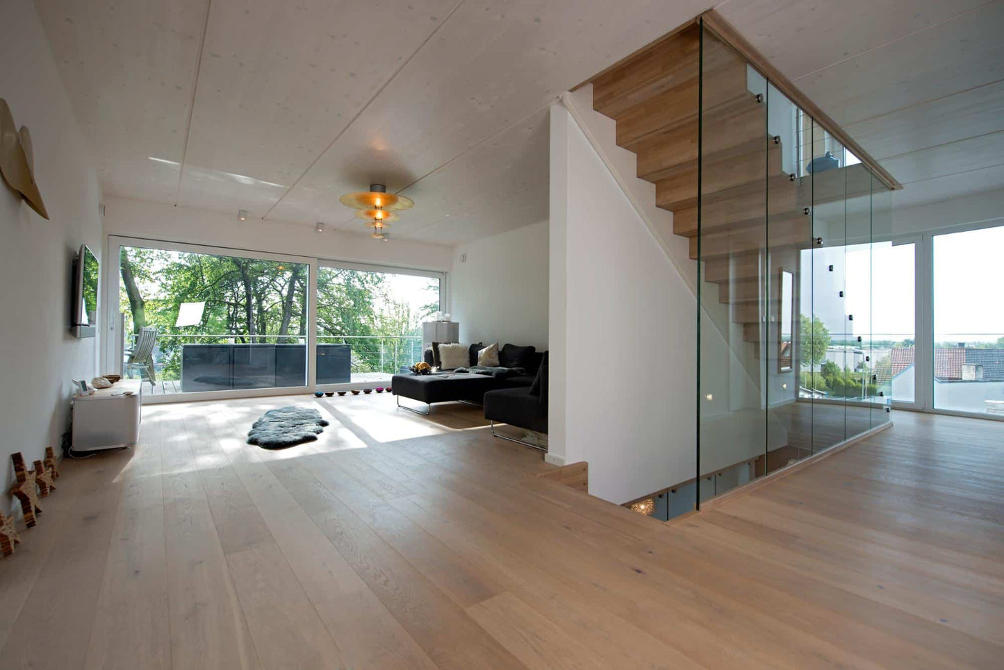 Bauwerk Villapark, Landhausdiele, Eiche | Farina 14 gebürstet, B-Protect