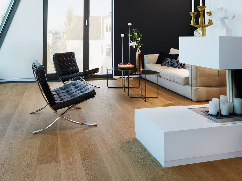 Bauwerk Villapark, Landhausdiele, Eiche | Mandorla 25 gebürstet, B-Protect