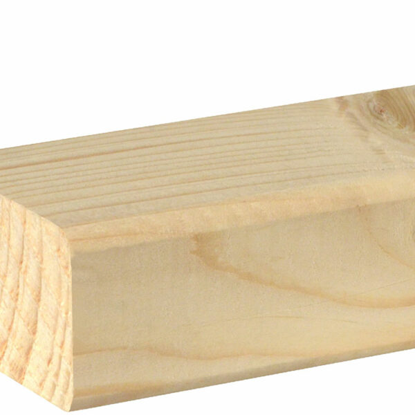 Rahmenholz gerundet 34 x 53 mm Fichte/Kiefer astig A roh, 240 cm