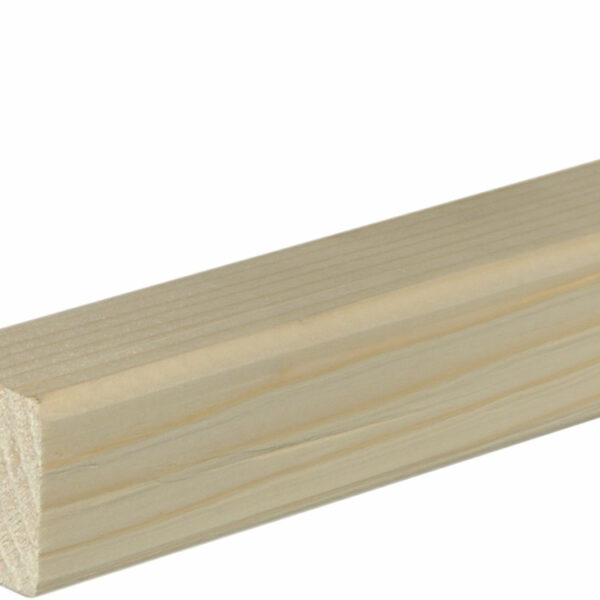 Rahmenholz gerundet 38 x 38 mm Fichte/Kiefer astig A roh, 240 cm