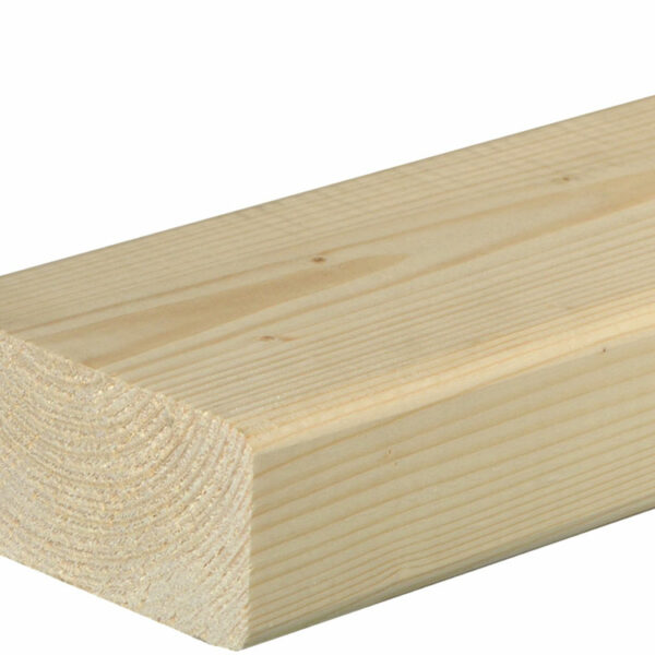 Rahmenholz gerundet 45 x 95 mm Fichte/Kiefer astig A roh, 240 cm