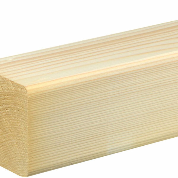 Rahmenholz gerundet 68 x 68 mm Fichte/Kiefer astig A roh, 240 cm
