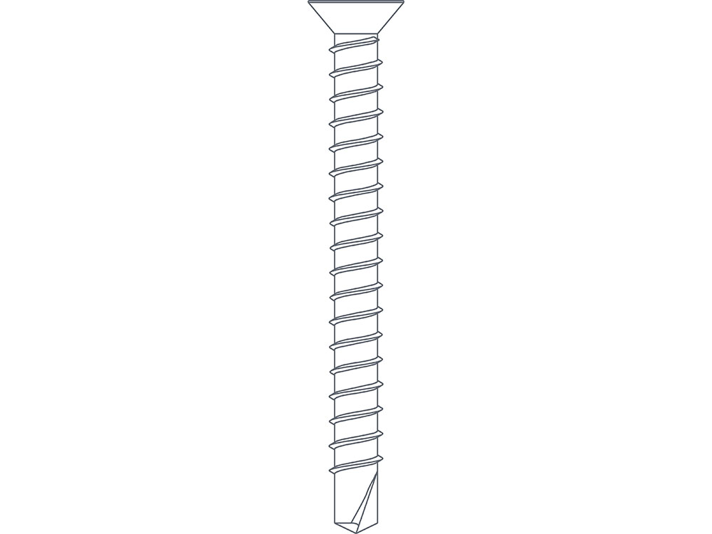 Twinson Schraube für Rand-/Abschlussprofile aus Twinson und Alu, 100 Stück