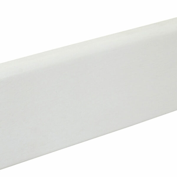 Sockelleiste S0602 9 x 60 mm Abachi weiß lackiert RAL9016, 240 cm